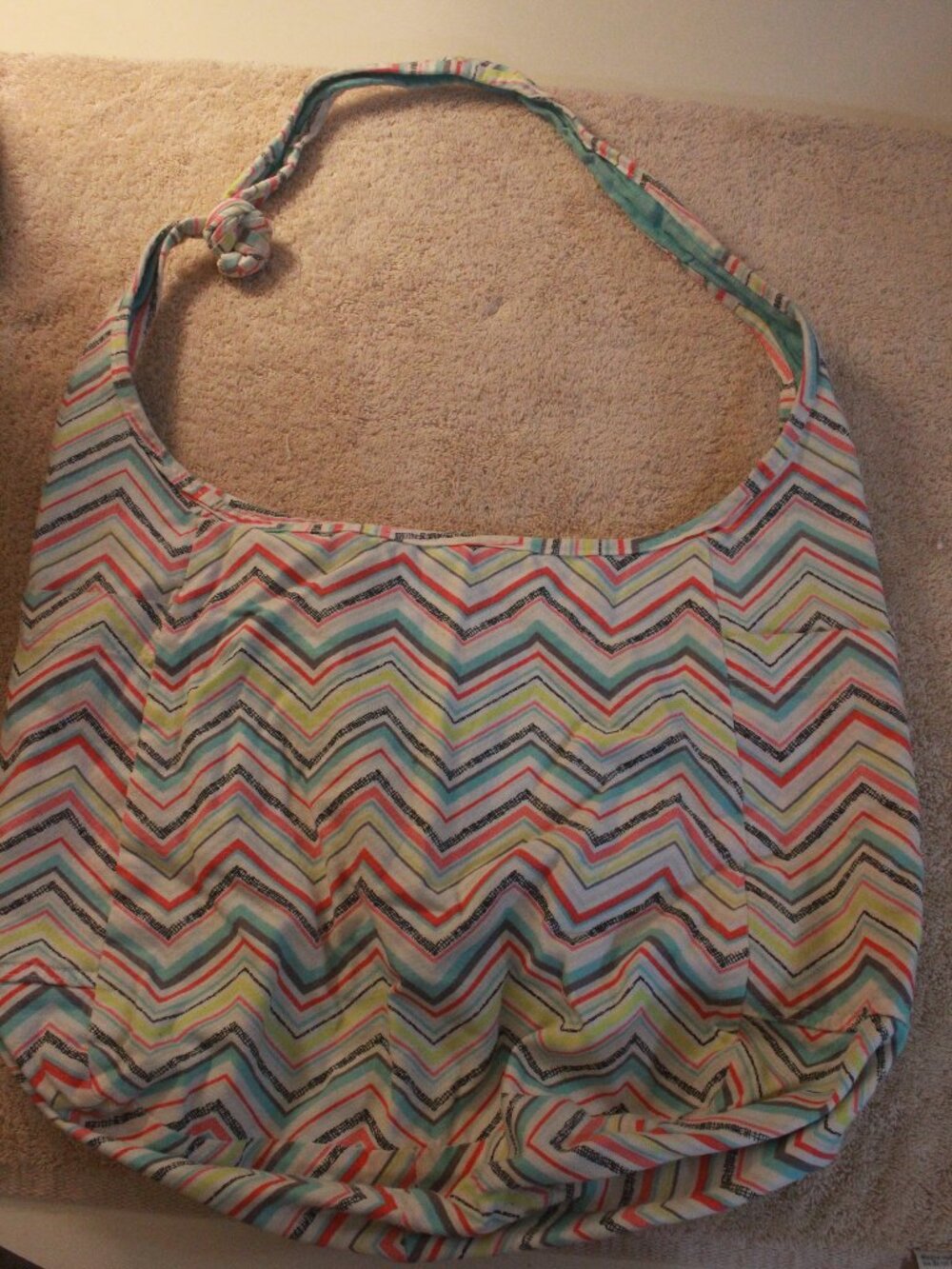 Thirty-One Multicolor Chevron Hobo Bag